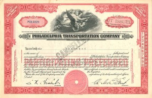 Philadelphia Transportation Co. - Stock Certificate